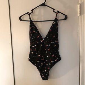 Floral one piece swimsuit